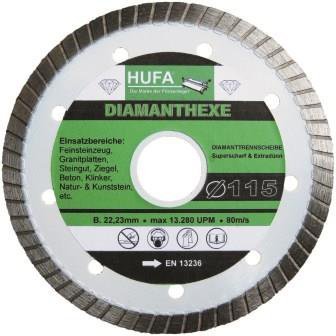 Hufa Fliesen Winkelschleifer Diamanthexe-scheibe Ø 115mm Hufa Fliesen Winkelschleifer Diamanthexe-scheibe Ø 115mm von Homry