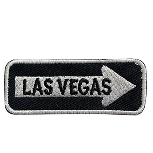 Las Vegas Straßenschild, bestickt, zum Aufbügeln oder Aufnähen, Abzeichen für Kleidung etc. 7,5 x 3 cm Las Vegas Straßenschild, bestickt, zum Aufbügeln oder Aufnähen, Abzeichen für Kleidung etc. 7,5 x 3 cm von Homry