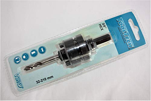 ToolTech Bohreraufnahme 3/8 Zoll 32 mm für Lochsäge, 1 Stück, Metall, Holz ToolTech Bohreraufnahme 3/8 Zoll 32 mm für Lochsäge, 1 Stück, Metall, Holz von Homry