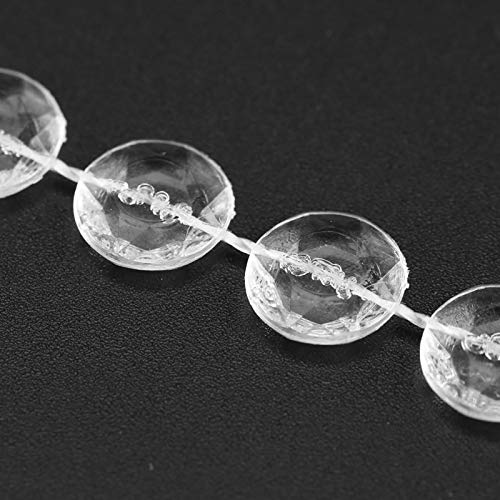 Transparente, weiße, kristallähnliche Perlenvorhänge, Türschnurvorhang, vielseitig verwendbar für Geburtstagsparty, Hochzeit (transparent) von Homry