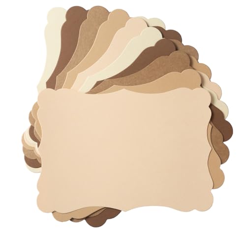 Blanko-Kraftkarten, dickes Papier, braune Grußkarten für selbstgemachte Geschenkkarten, Speisekarten, Babypartys und Hochzeitseinladungen, Braun, 12,7 x 17,8 cm, 50 Stück von Homtable