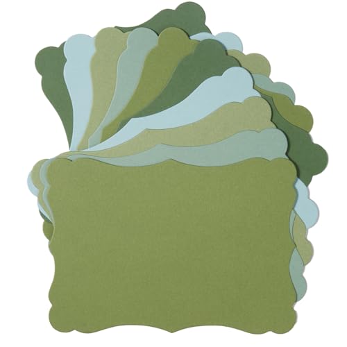 Blanko-Kraftkarten, dickes Papier, braune Grußkarten für selbstgemachte Geschenkkarten, Speisekarten, Babypartys und Hochzeitseinladungen (grün, 5 Farben, 10,2 x 15,2 cm), 50 Stück von Homtable