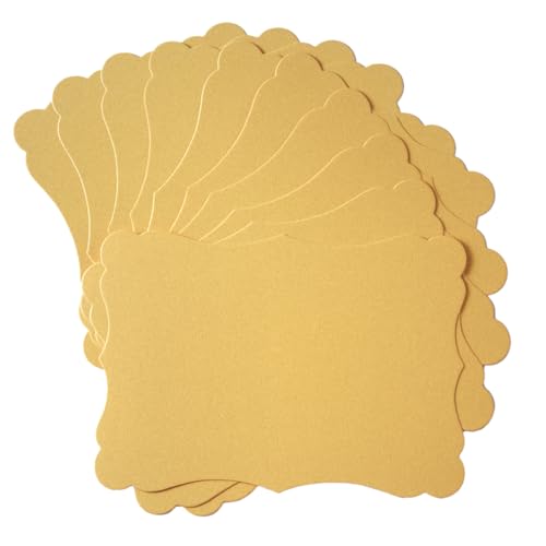 Homtable 50 Stück glänzende Blanko-Karton-Grußkarten für Bastelarbeiten (Gold, 12,7 x 17,8 cm) von Homtable
