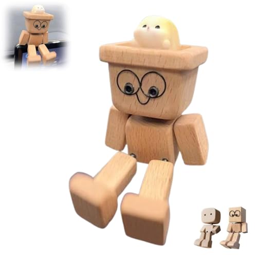 Charmante Kleine Holzfigur, Die Schwankt, Zitternde Holzmannfigur, Kreative Dekoration Mit Zitternden Füßen Für Das Armaturenbrett Im Auto, Schreibtischdekoration Aus Holz, Handgefertigt Charmante Kleine Holzfigur, Die Schwankt, Zitternde Holzmannfigur, Kreative Dekoration Mit Zitternden Füßen Für Das Armaturenbrett Im Auto, Schreibtischdekoration Aus Holz, Handgefertigt von Homtrator