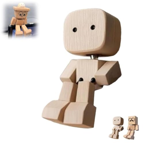 Charmante Kleine Holzfigur, Die Schwankt, Zitternde Holzmannfigur, Kreative Dekoration Mit Zitternden Füßen Für Das Armaturenbrett Im Auto, Schreibtischdekoration Aus Holz, Handgefertigt Charmante Kleine Holzfigur, Die Schwankt, Zitternde Holzmannfigur, Kreative Dekoration Mit Zitternden Füßen Für Das Armaturenbrett Im Auto, Schreibtischdekoration Aus Holz, Handgefertigt von Homtrator