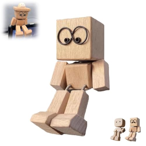Charmante Kleine Holzfigur, Die Schwankt, Zitternde Holzmannfigur, Kreative Dekoration Mit Zitternden Füßen Für Das Armaturenbrett Im Auto, Schreibtischdekoration Aus Holz, Handgefertigt Charmante Kleine Holzfigur, Die Schwankt, Zitternde Holzmannfigur, Kreative Dekoration Mit Zitternden Füßen Für Das Armaturenbrett Im Auto, Schreibtischdekoration Aus Holz, Handgefertigt von Homtrator