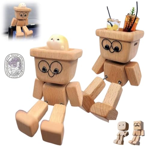 Charmante Kleine Holzfigur, Die Schwankt, Zitternde Holzmannfigur, Kreative Dekoration Mit Zitternden Füßen Für Das Armaturenbrett Im Auto, Schreibtischdekoration Aus Holz, Handgefertigt Charmante Kleine Holzfigur, Die Schwankt, Zitternde Holzmannfigur, Kreative Dekoration Mit Zitternden Füßen Für Das Armaturenbrett Im Auto, Schreibtischdekoration Aus Holz, Handgefertigt von Homtrator