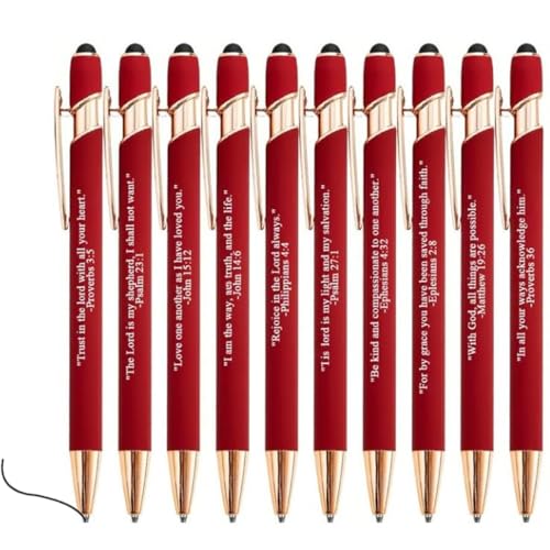Finden Sie tägliche Kraft: Hochwertige Komfort-Bibelvers-Stifte – 10 Stück, 2025 neuer inspirierender Bibelvers-Kugelschreiber, lustiger christlicher Stylus-Stift mit inspirierenden Zitaten Finden Sie tägliche Kraft: Hochwertige Komfort-Bibelvers-Stifte – 10 Stück, 2025 neuer inspirierender Bibelvers-Kugelschreiber, lustiger christlicher Stylus-Stift mit inspirierenden Zitaten von Homtrator