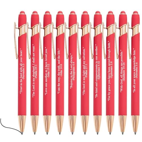 Finden Sie tägliche Kraft: Hochwertige Komfort-Bibelvers-Stifte – 10 Stück, 2025 neuer inspirierender Bibelvers-Kugelschreiber, lustiger christlicher Stylus-Stift mit inspirierenden Zitaten Finden Sie tägliche Kraft: Hochwertige Komfort-Bibelvers-Stifte – 10 Stück, 2025 neuer inspirierender Bibelvers-Kugelschreiber, lustiger christlicher Stylus-Stift mit inspirierenden Zitaten von Homtrator