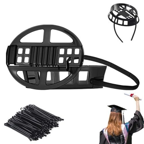 Grad Cap Headband, 2025 Upgrade Adjustable Graduation Cap Remix Insert Stabilizer, Secure Your Caps, Mortarboard Holder Graduation Hat Fixing Accessory, Keep Your Natural Hair on Grad Day Grad Cap Headband, 2025 Upgrade Adjustable Graduation Cap Remix Insert Stabilizer, Secure Your Caps, Mortarboard Holder Graduation Hat Fixing Accessory, Keep Your Natural Hair on Grad Day von Homtrator