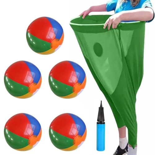 Homtrator Granny Pants Yard Game, Granny Pants Outdoor Game with Bouncy Balls, Giant Outdoor Recreational Tossings Games, Team Relay Family Reunion Party Field Party Game Set von Homtrator