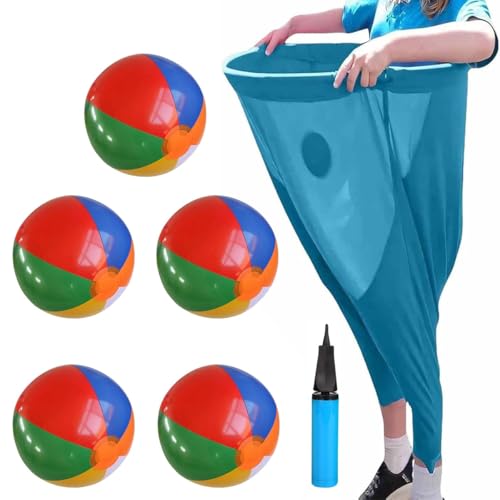 Homtrator Granny Pants Yard Game, Granny Pants Outdoor Game with Bouncy Balls, Giant Outdoor Recreational Tossings Games, Team Relay Family Reunion Party Field Party Game Set von Homtrator