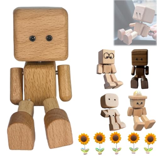 Homtrator Schüttelnde Holzmann-Figur, Charmante Kleine Holzfigur, Die Schwankt, Handgefertigte Actionfigur mit Füßen, Puppen-Dekoration für Das Armaturenbrett Im Auto,wackelkopf-nerdpuppen Homtrator Schüttelnde Holzmann-Figur, Charmante Kleine Holzfigur, Die Schwankt, Handgefertigte Actionfigur mit Füßen, Puppen-Dekoration für Das Armaturenbrett Im Auto,wackelkopf-nerdpuppen von Homtrator