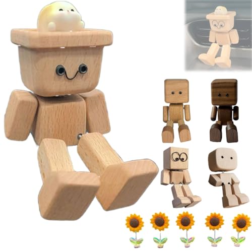 Homtrator Schüttelnde Holzmann-Figur, Charmante Kleine Holzfigur, Die Schwankt, Handgefertigte Actionfigur mit Füßen, Puppen-Dekoration für Das Armaturenbrett Im Auto,wackelkopf-nerdpuppen Homtrator Schüttelnde Holzmann-Figur, Charmante Kleine Holzfigur, Die Schwankt, Handgefertigte Actionfigur mit Füßen, Puppen-Dekoration für Das Armaturenbrett Im Auto,wackelkopf-nerdpuppen von Homtrator