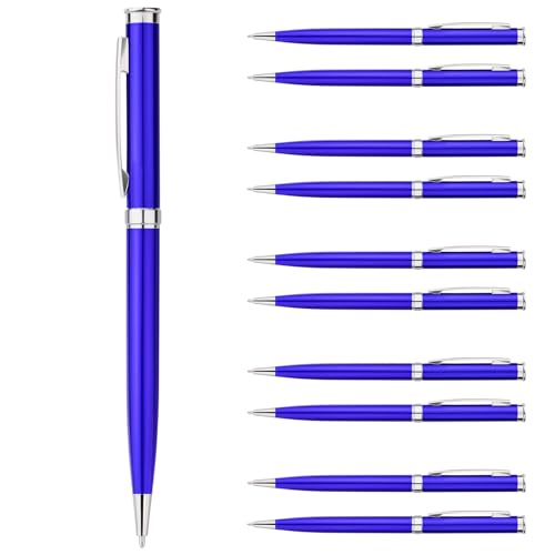 Homucasa 10 Stück Kugelschreiber Hochwertig Metall,Dreh Kugelschreiber Blau Set,mit Schwarz Tinte,Druckkugelschreiber Ergonomisch für Business, Büro,Schule Homucasa 10 Stück Kugelschreiber Hochwertig Metall,Dreh Kugelschreiber Blau Set,mit Schwarz Tinte,Druckkugelschreiber Ergonomisch für Business, Büro,Schule von Homucasa