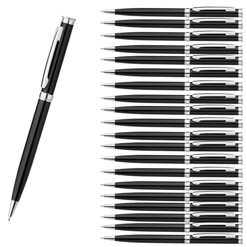 Homucasa 100 Stück Kugelschreiber Hochwertig Metall,Dreh Kugelschreiber Schwarz Set,mit Schwarz Tinte,Druckkugelschreiber Ergonomisch für Business, Büro,Schule Homucasa 100 Stück Kugelschreiber Hochwertig Metall,Dreh Kugelschreiber Schwarz Set,mit Schwarz Tinte,Druckkugelschreiber Ergonomisch für Business, Büro,Schule von Homucasa