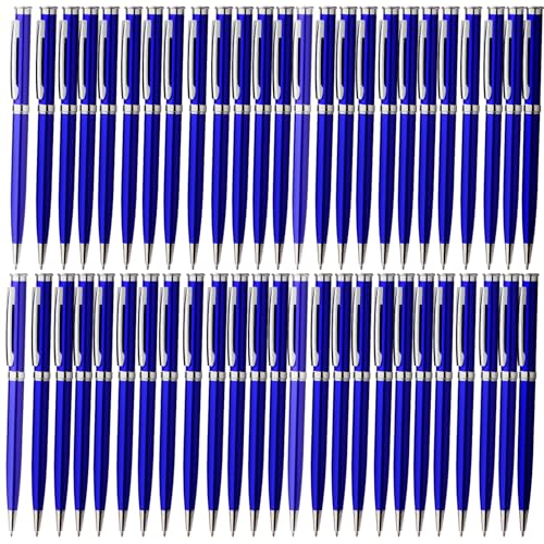Homucasa 50 Stück Kugelschreiber Hochwertig Metall,Dreh Kugelschreiber Blau Set,mit Blau Tinte,Druckkugelschreiber Ergonomisch für Business, Büro,Schule Homucasa 50 Stück Kugelschreiber Hochwertig Metall,Dreh Kugelschreiber Blau Set,mit Blau Tinte,Druckkugelschreiber Ergonomisch für Business, Büro,Schule von Homucasa
