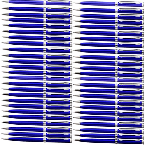 Homucasa 50 Stück Kugelschreiber Hochwertig Metall,Dreh Kugelschreiber Blau Set,mit Schwarz Tinte,Druckkugelschreiber Ergonomisch für Business, Büro,Schule Homucasa 50 Stück Kugelschreiber Hochwertig Metall,Dreh Kugelschreiber Blau Set,mit Schwarz Tinte,Druckkugelschreiber Ergonomisch für Business, Büro,Schule von Homucasa