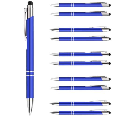 Homucasa Kugelschreiber Hochwertig,10er Kugelschreiber mit Touchpen Ergonomischer für Business, Büro,Schule,Blau mit Schwarz tinte Homucasa Kugelschreiber Hochwertig,10er Kugelschreiber mit Touchpen Ergonomischer für Business, Büro,Schule,Blau mit Schwarz tinte von Homucasa