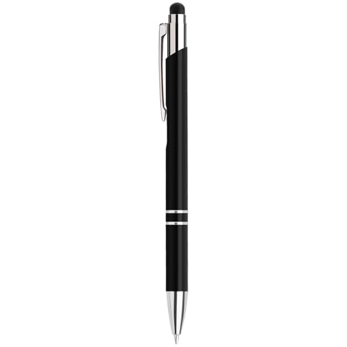 Homucasa Kugelschreiber Hochwertig,10er Kugelschreiber mit Touchpen Ergonomischer für Business, Büro,Schule,Schwarz mit Schwarz Tinte von Homucasa