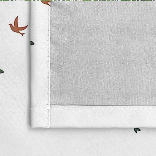 Homxi 2 Stück Gardine Blickdicht Kinderzimmer,2 x 214W x 244H cm,Vorhang Ösen Modern Blattzweige und Vogelmuster Gardine Vorhang Grün Weiß für Wohnzimmer Homxi 2 Stück Gardine Blickdicht Kinderzimmer,2 x 214W x 244H cm,Vorhang Ösen Modern Blattzweige und Vogelmuster Gardine Vorhang Grün Weiß für Wohnzimmer von Homxi