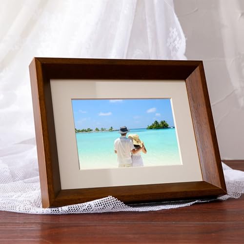 Homxi A4 Fotorahmen Modern 21.09 x 29.72,Holz Foto Bilderrahmen Hochzeit, Querformat und Vertikal,Wand und Tischplatte,Dunkelbraun Homxi A4 Fotorahmen Modern 21.09 x 29.72,Holz Foto Bilderrahmen Hochzeit, Querformat und Vertikal,Wand und Tischplatte,Dunkelbraun von Homxi
