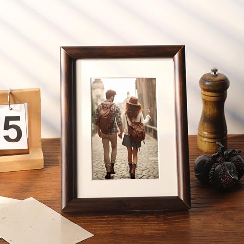 Homxi Bilderrahmen 29.72 x 41.91 Friends,Holz und Acryl Fotorahmen Silberhochzeit, Querformat und Vertikal,Wand,Schwarz Nussbaum von Homxi