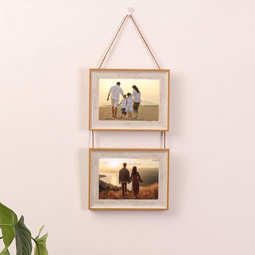 Homxi Bilderrahmen Modern 20.32 x 25.4 cm Familie,Harz und Acryl Fotowand Rahmen Hochzeit, 2 Fotos,Querformat,Wand,Weiß Holz Homxi Bilderrahmen Modern 20.32 x 25.4 cm Familie,Harz und Acryl Fotowand Rahmen Hochzeit, 2 Fotos,Querformat,Wand,Weiß Holz von Homxi
