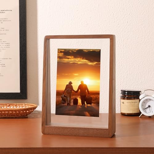 Homxi Kleine Rahmen 20.32 x 25.4cm Familie,Holz und Acryl Bilderrahmen Deko Schlafzimmer, Vertikal,Tischplatte,Nussbaum Homxi Kleine Rahmen 20.32 x 25.4cm Familie,Holz und Acryl Bilderrahmen Deko Schlafzimmer, Vertikal,Tischplatte,Nussbaum von Homxi
