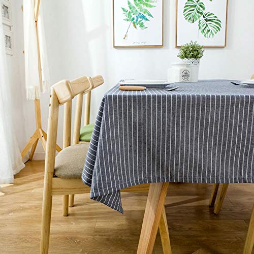 Homxi Outdoor Tischdecke Klein Rechteckig 130 W x 220 L cm,tischdekoration Grau Blau Streifen Baumwolle Tischdecke Terrasse Homxi Outdoor Tischdecke Klein Rechteckig 130 W x 220 L cm,tischdekoration Grau Blau Streifen Baumwolle Tischdecke Terrasse von Homxi