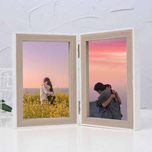 Homxi Rahmen 12.7 x 17.78cm,Deko Bilderrahmen Wohnzimmer MDF, Querformat und Vertikal,Tischplatte,Weiß Holz Homxi Rahmen 12.7 x 17.78cm,Deko Bilderrahmen Wohnzimmer MDF, Querformat und Vertikal,Tischplatte,Weiß Holz von Homxi