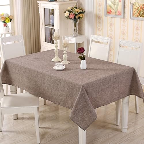 Homxi Tischtuch Klein Quadrat 90 W x 90 L cm,Tischdecke Terrasse Braun Einfarbig Leinen Baumwolle Tischdecke Wohnzimmer Homxi Tischtuch Klein Quadrat 90 W x 90 L cm,Tischdecke Terrasse Braun Einfarbig Leinen Baumwolle Tischdecke Wohnzimmer von Homxi