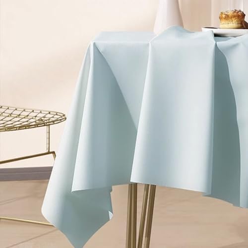 Homxi Tischtuch Rechteckig Klein,80 W x 120 L cm,Tischtuch für Gartentisch PVC Einfarbig Hellblau Tischdecke Wohnzimmertisch Homxi Tischtuch Rechteckig Klein,80 W x 120 L cm,Tischtuch für Gartentisch PVC Einfarbig Hellblau Tischdecke Wohnzimmertisch von Homxi