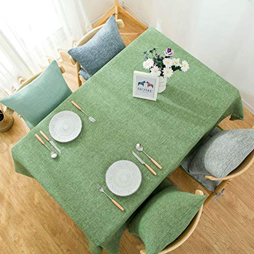 Homxi Tischtücher Rechteckig 120 W x 180 L cm,Tischtuch für Stehtisch Grün Einfarbig Baumwolle Tischdecke Homxi Tischtücher Rechteckig 120 W x 180 L cm,Tischtuch für Stehtisch Grün Einfarbig Baumwolle Tischdecke von Homxi