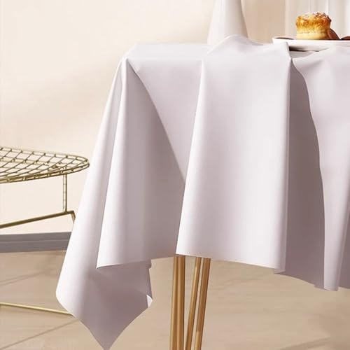 Homxi Tischtücher Rechteckige,80 W x 120 L cm,Tischtuch PVC Einfarbig Hellviolett Tischtuch Outdoor von Homxi