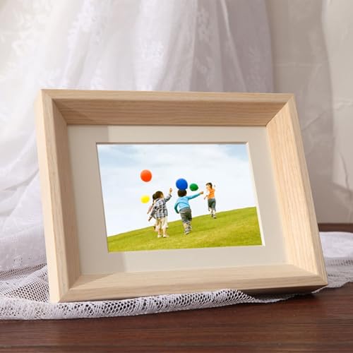 Homxi Vintage A4 Bilderrahmen 21.09 x 29.72cm,Rahmen Hochzeit Holz, Querformat und Vertikal,Wand und Tischplatte,Hell Holz Homxi Vintage A4 Bilderrahmen 21.09 x 29.72cm,Rahmen Hochzeit Holz, Querformat und Vertikal,Wand und Tischplatte,Hell Holz von Homxi