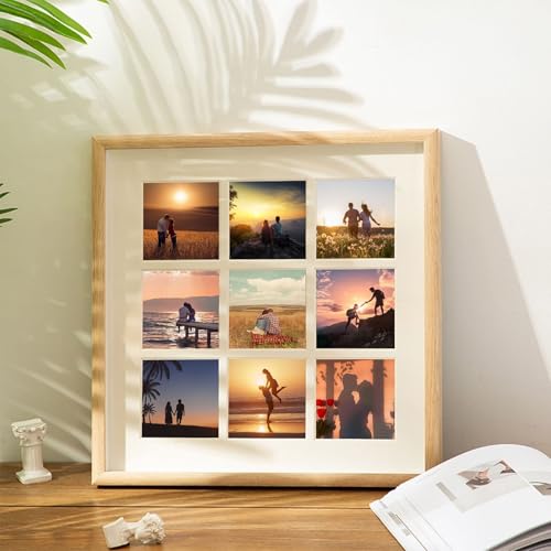 Homxi Vintage Bilderrahmen 5.59 x 5.59 cm Family,Deko Bilderrahmen Wohnzimmer Holz und Glas, Querformat und Vertikal,Wand und Tischplatte,Holz Homxi Vintage Bilderrahmen 5.59 x 5.59 cm Family,Deko Bilderrahmen Wohnzimmer Holz und Glas, Querformat und Vertikal,Wand und Tischplatte,Holz von Homxi