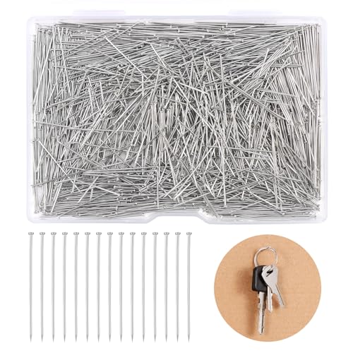 HonGien 1100 Stück Nähnadeln mit geradem Kopf, Schneidernadeln mit großen Köpfen für Schneiderei, Schmuck, Handwerk, Nähprojekte von HonGien