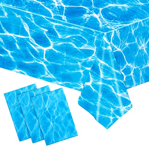 HonGien 3 Stück Einweg-Tischdecke, Rechteckige Tischtuch, Tischdecken im Blauen Meer-Stil für Strandparty, Geburtstagsfeier, Sommer-Pool-Party, Picknick im Freien, 274 * 137CM HonGien 3 Stück Einweg-Tischdecke, Rechteckige Tischtuch, Tischdecken im Blauen Meer-Stil für Strandparty, Geburtstagsfeier, Sommer-Pool-Party, Picknick im Freien, 274 * 137CM von HonGien