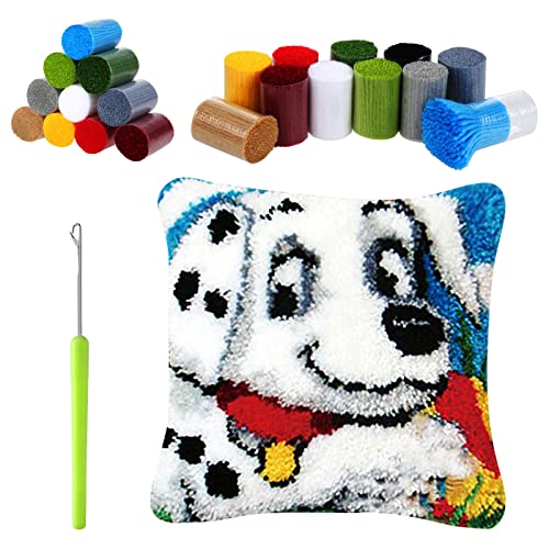 HonGien Latch Hook Kit Tier, Knüpfkissen Teppich DIY Kits, Latch Hook Kits für Anfänger Erwachsene oder Kinder, Kreatives Geschenk (40 x 40cm) von HonGien