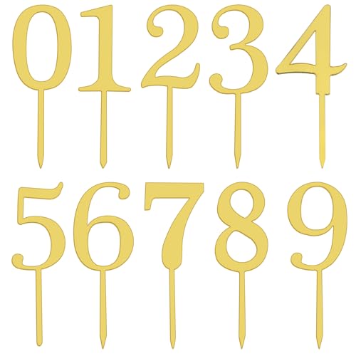 Honbay 20 Stück 0–9 Zahlen-Kuchenaufsätze, Acryl, Zahlen-Kuchenaufsätze für Geburtstagsparty, Hochzeit, Jahrestag Honbay 20 Stück 0–9 Zahlen-Kuchenaufsätze, Acryl, Zahlen-Kuchenaufsätze für Geburtstagsparty, Hochzeit, Jahrestag von Honbay