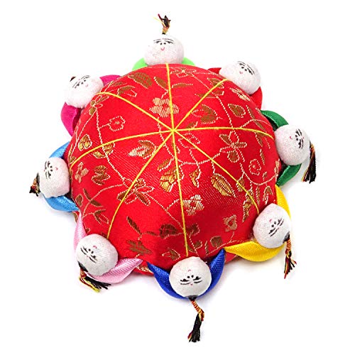 Honbay Nadelkissen im traditionellen chinesischen Stil, mit 8 Kindern, Rot von Honbay