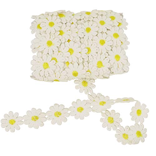 Honbay Spitzenband zum Nähen oder Basteln, 4,5 m, Gänseblümchen Honbay Spitzenband zum Nähen oder Basteln, 4,5 m, Gänseblümchen von Honbay