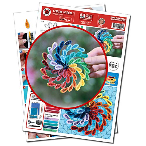 Karen Marie Klip Papirmuseets By A/S Quilling Template, Juni Mandala Karen Marie Klip Papirmuseets By A/S Quilling Template, Juni Mandala von Honbeanify GHK