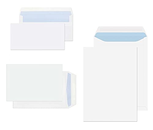 Versandtaschen in verschiedenen Größen, DIN C5, C4, ohne Fenster, sicher, selbstklebend, einfarbig, Weiß, 8 x Standard-DIN L / 8 x C5 / 8 x C4 Umschläge Versandtaschen in verschiedenen Größen, DIN C5, C4, ohne Fenster, sicher, selbstklebend, einfarbig, Weiß, 8 x Standard-DIN L / 8 x C5 / 8 x C4 Umschläge von Honeey
