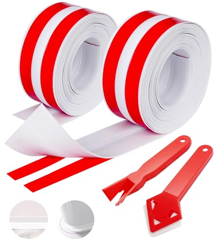 HonexCesng Dichtungsband Selbstklebend, Wasserdichtes Klebeband, Feuchtigkeit und Verhindert Schimmel PVC Abdichtungsband für Badewanne, Dusche, Küche, Toiletten und Bad (2) von HonexCesng