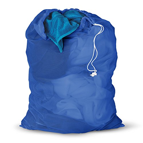 Honey-Can-Do Mesh Laundry Bag- Blue Wäschesack, Netzstoff, Blau, Textil, 24 L x 36-Inches H von Honey-Can-Do