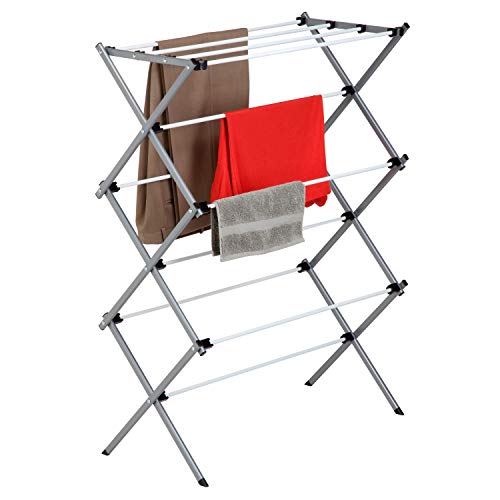 Honey-Can-Do Zusammenklappbarer DRY-01306 De-Luxe-Metall-Wäscheständer, montierbereit, Chrome, 8.26 x 15.24 x 72.09 cm Honey-Can-Do Zusammenklappbarer DRY-01306 De-Luxe-Metall-Wäscheständer, montierbereit, Chrome, 8.26 x 15.24 x 72.09 cm von Honey-Can-Do