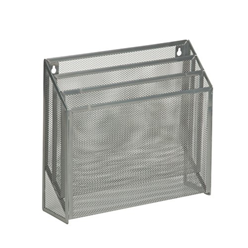 Honey-Can-Do Vertikaler Aktenordner OFC-03305 silber 3,5 x 12,5 x 11,5 von Honey-Can-Do