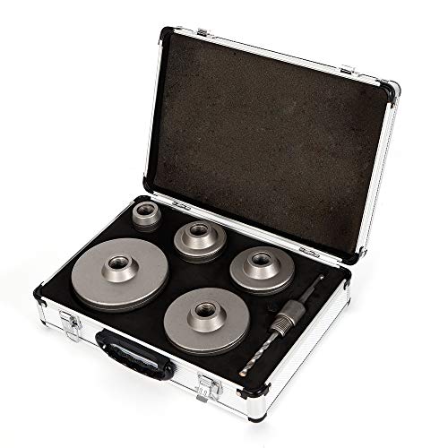 Bohrkronen Set, 40/68/80/100/120mm Werkzeyt Bohrkronen-Set Tragbar Lochsäge Set mit Toolbox, Beton Lochsäge Kit für öFfnen LöChern In Betonwänden, Roten ZiegelwäNden Bohrkronen Set, 40/68/80/100/120mm Werkzeyt Bohrkronen-Set Tragbar Lochsäge Set mit Toolbox, Beton Lochsäge Kit für öFfnen LöChern In Betonwänden, Roten ZiegelwäNden von HongKKon